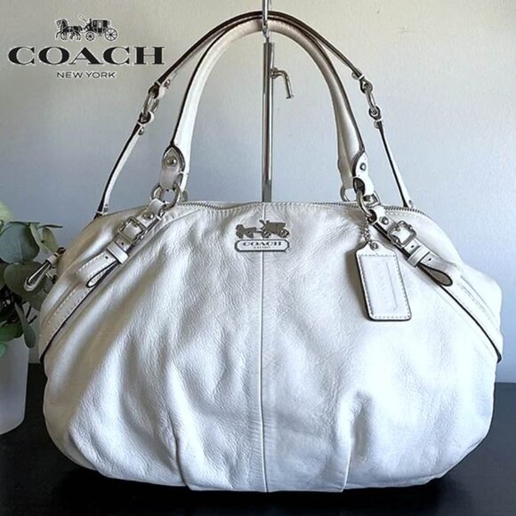 Coach Handbags - Coach White Madison Bag Retail $498